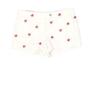 J. Crew Factory Watermelon Chino White Shorts Sz 2 Summer Fruit Shorts